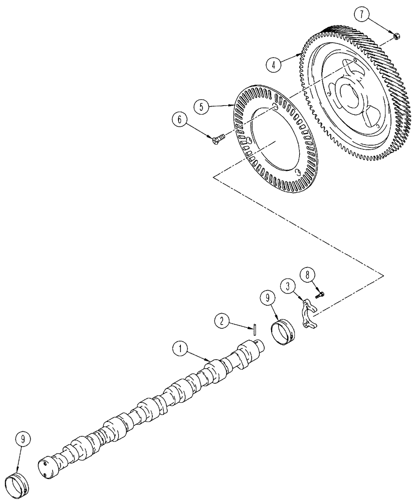 Схема запчастей Case IH FLX4510 - (02-050) - CAMSHAFT, FLX4510 (01) - ENGINE