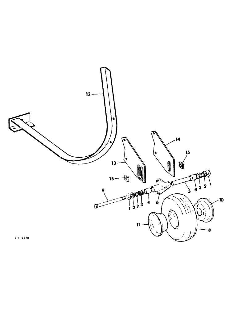 Схема запчастей Case IH SINGLE - (A-22) - SINGLE OVERSHOT AUGER HEADER, GAUGE WHEEL 