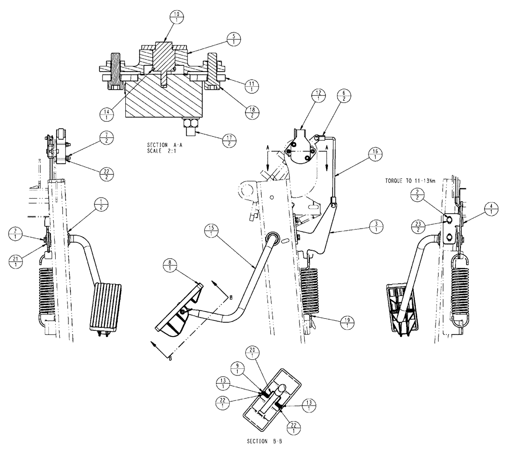 Схема запчастей Case IH FLX4510 - (01-026) - THROTTLE GROUP (10) - CAB