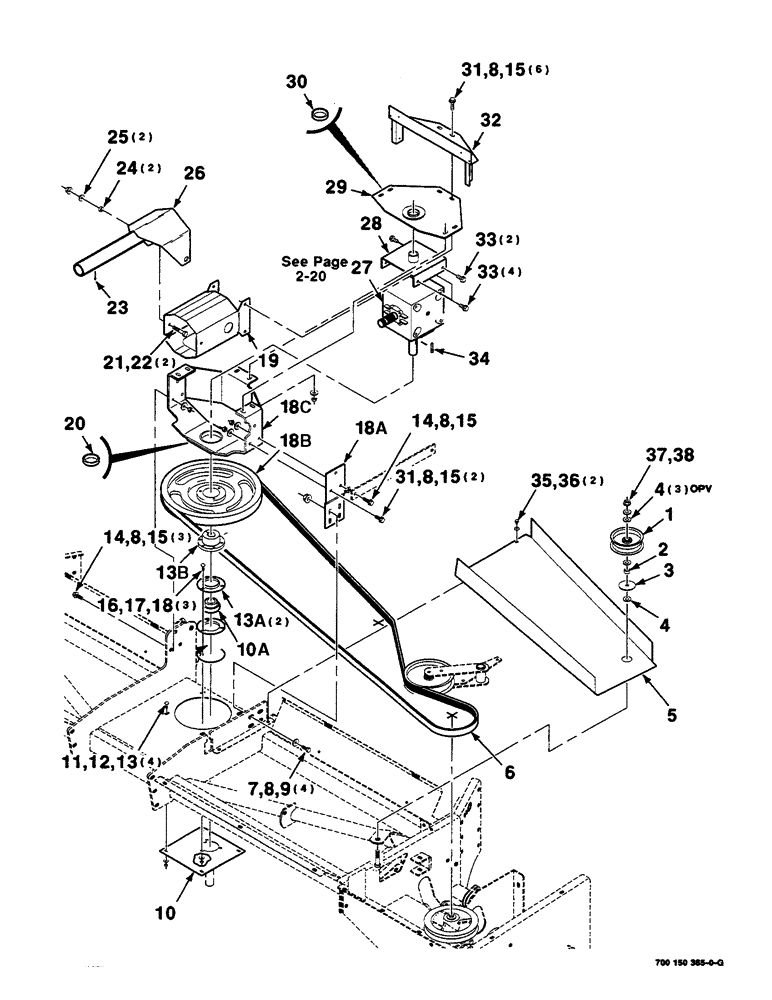 Схема запчастей Case IH DC515 - (2-18) - HEADER DRIVE ASSEMBLY, MAIN (09) - CHASSIS