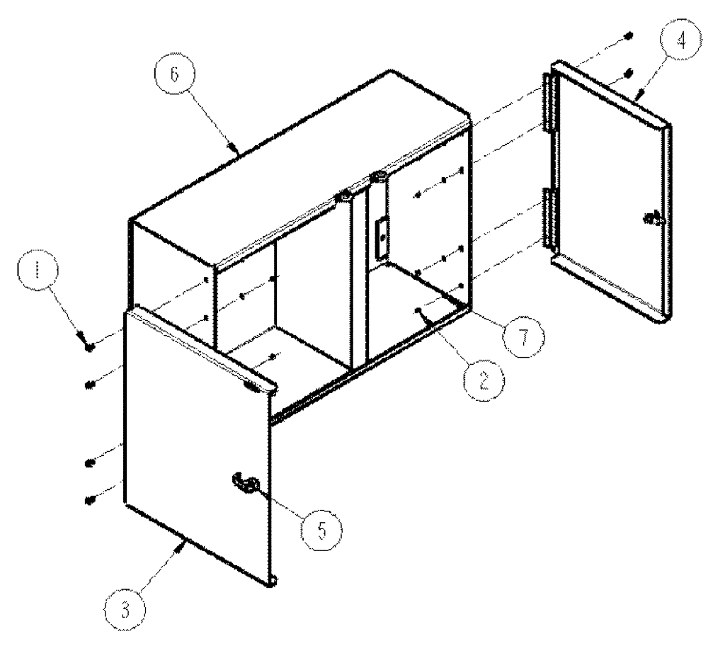 Схема запчастей Case IH SPX4260 - (04-011) - STORAGE BOX GROUP, LH Suspension & Frame