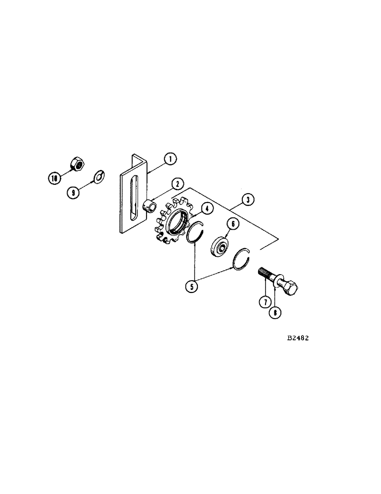 Схема запчастей Case IH 1160 - (12) - BEATER DRIVE TIGHTENER BEFORE S/N 8311400, AND BEATER (72) - SEPARATION