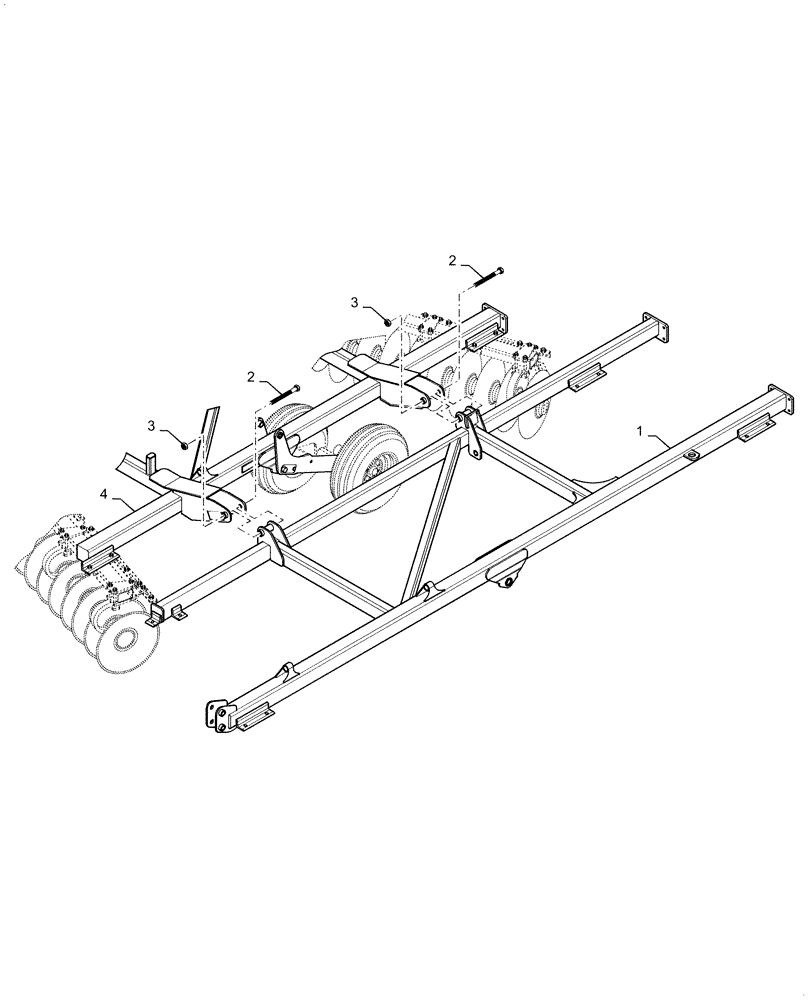 Схема запчастей Case IH TRUE-TANDEM 335VT - (39.100.AA[04]) - OUTER WING (39) - FRAMES AND BALLASTING