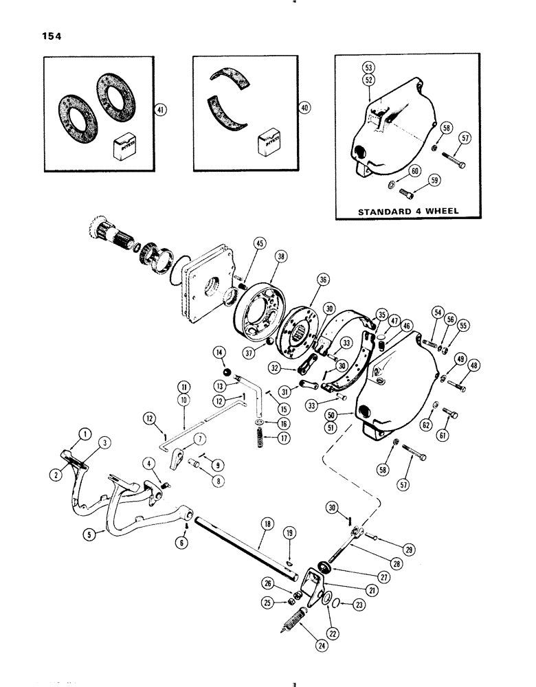 Схема запчастей Case IH 570 - (154) - BRAKE SYSTEMS-570 SERIES (07) - BRAKES