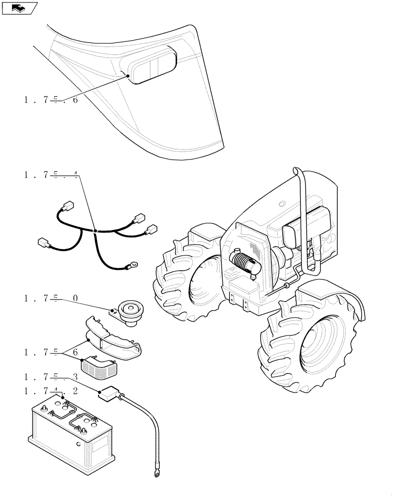 Схема запчастей Case IH FARMALL 95 - (SEC. 06) - ELECTRICAL (00) - GENERAL