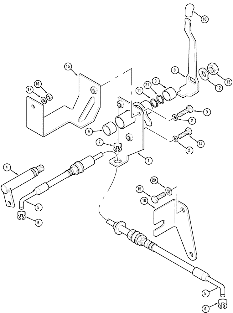 Схема запчастей Case IH MX100C - (06-14) - CREEP SPEED SHIFTER LEVER (06) - POWER TRAIN