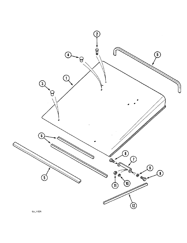 Схема запчастей Case IH 4240 - (9-094) - ROLL OVER PROTECTION FRAME, TWO POST ROPS CANOPY (09) - CHASSIS/ATTACHMENTS