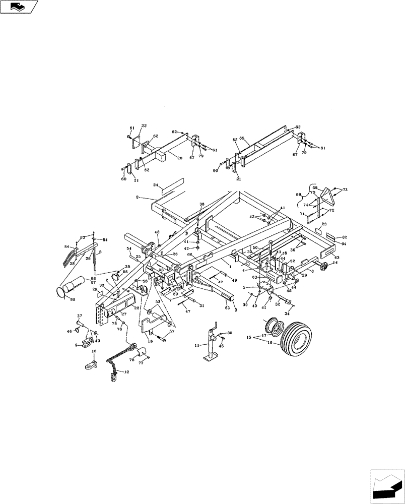 Схема запчастей Case IH 1300 - (39.100.01) - MAIN FRAME(WITH COLTER ATTACHMENT) (39) - FRAMES AND BALLASTING