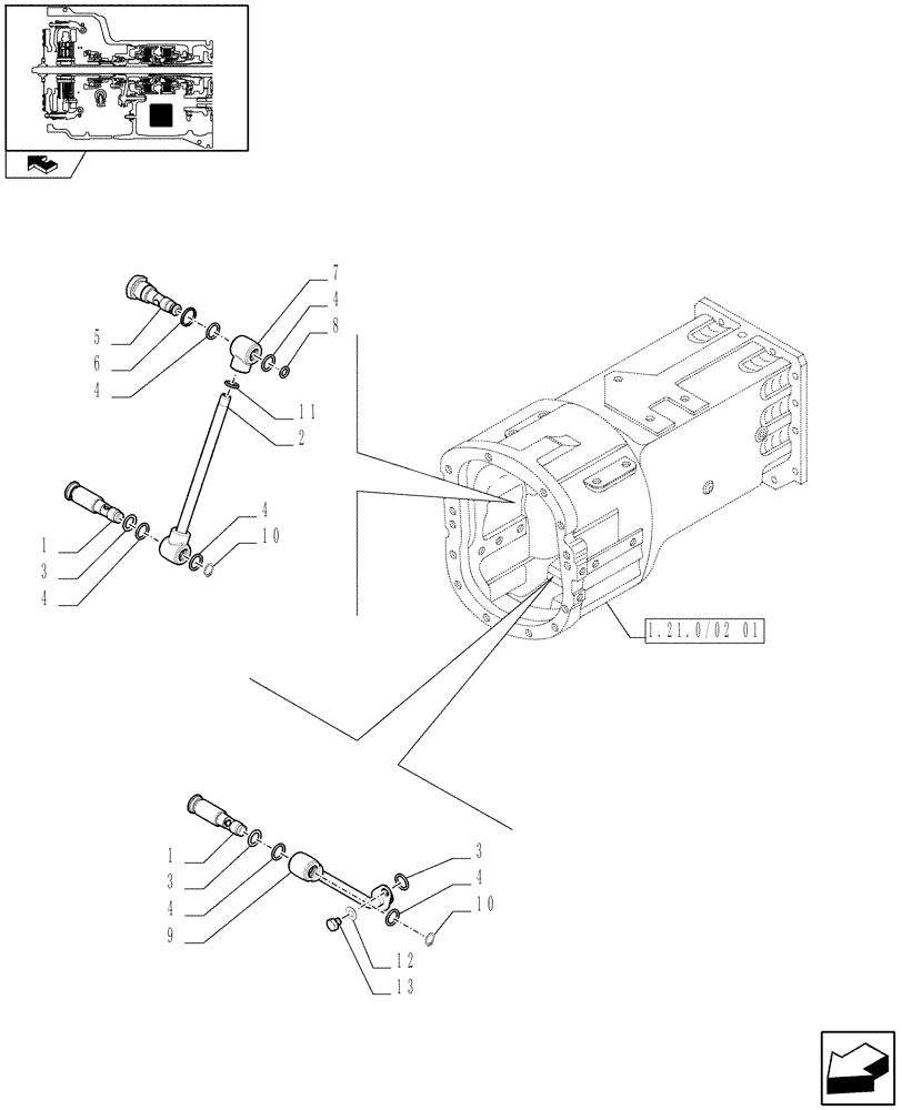 Схема запчастей Case IH FARMALL 80 - (1.28.8) - POWER SHUTTLE E SERVO PTO FOR DIFF. LOCK - GEAR LUBRICATION SYSTEM (VAR.330120-331120) (03) - TRANSMISSION