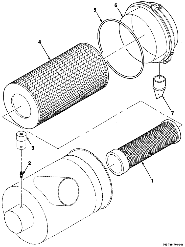 Схема запчастей Case IH 8860HP - (02-18) - AIR CLEANER ASSEMBLY (10) - ENGINE