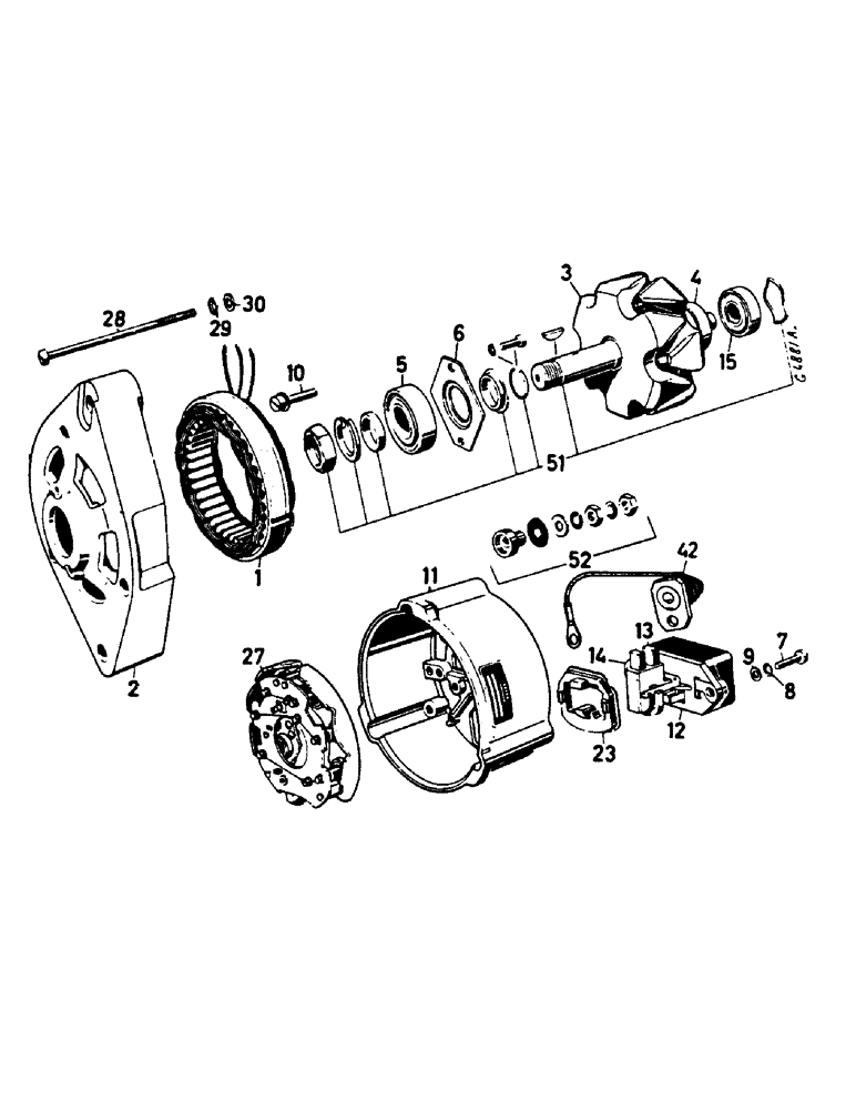 Схема запчастей Case IH 744 - (2D05) - ALTERNATOR 28 AMP (06) - ELECTRICAL