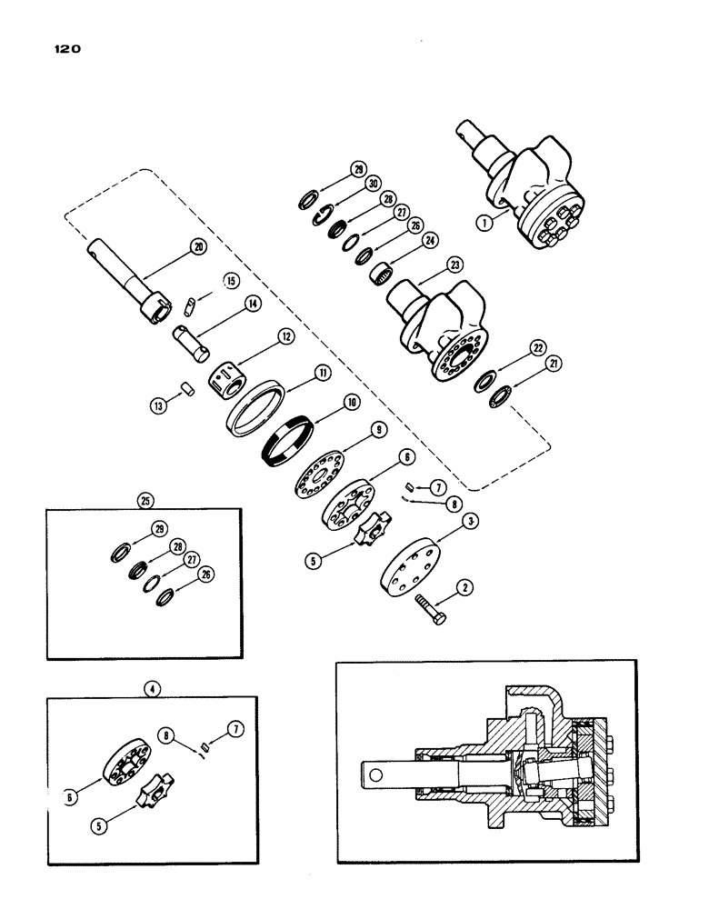 Схема запчастей Case IH 770 - (120) - A60202 STEERING HAND PUMP (05) - STEERING