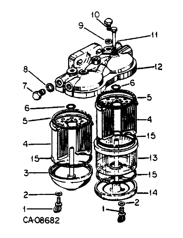 Схема запчастей Case IH 684 - (12-40) - POWER, TWIN FUEL FILTER, C.A.V., HYDRO 84 WITH S/N 120521 AND ABOVE, 684 WITH S/N 667679 AND ABOVE Power