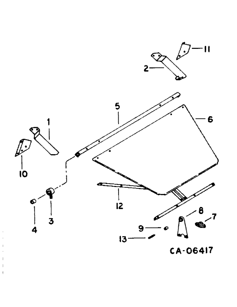 Схема запчастей Case IH 1440 - (14-08) - SUSPENSION, STEERING AXLE SHIELD, OSCILLATING, S/N 20001 & ABOVE Suspension