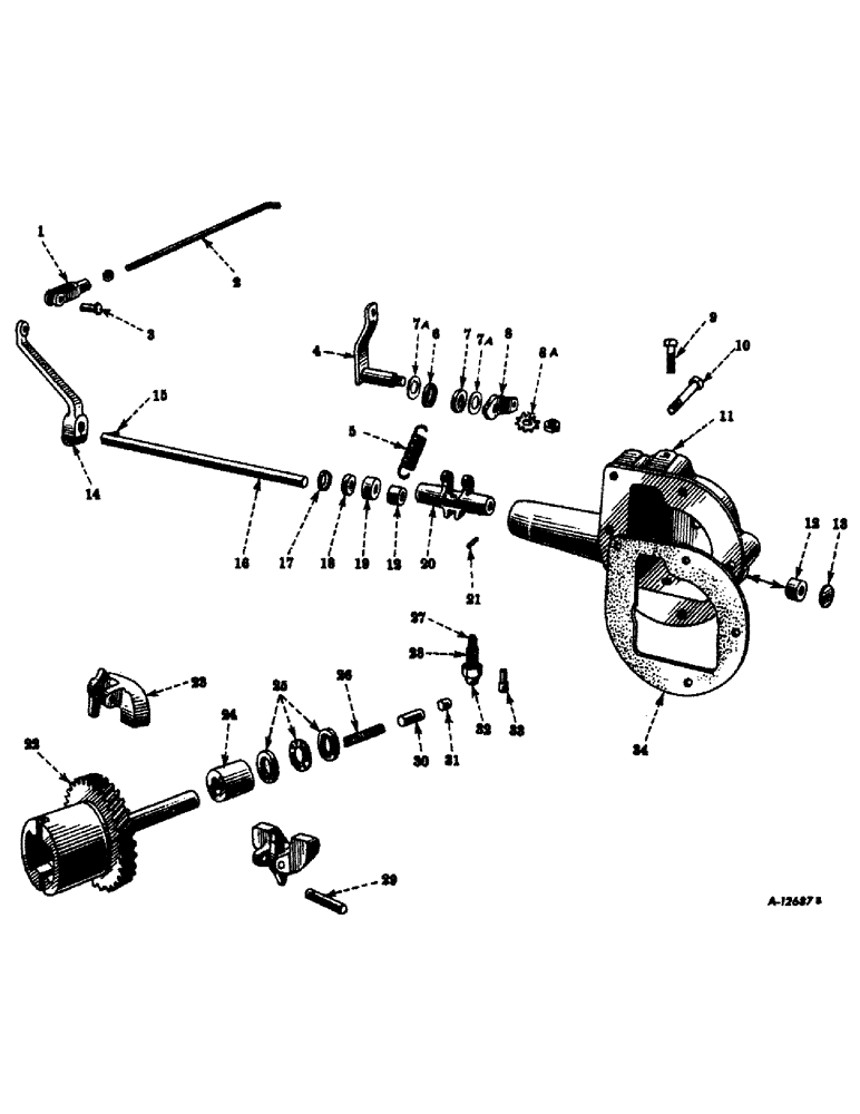 Схема запчастей Case IH SUPER C - (037) - ENGINE, GOVERNOR AND CONNECTIONS (01) - ENGINE