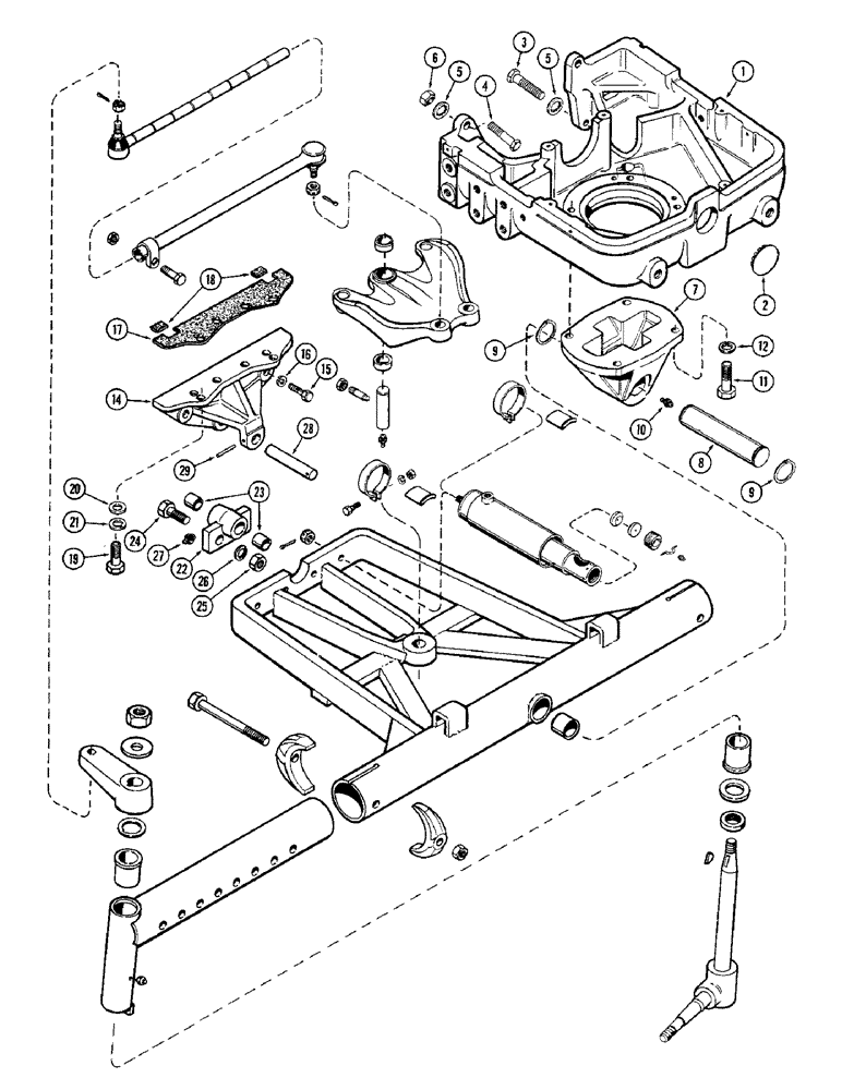 Схема запчастей Case IH M570AT - (074) - ADJUSTABLE FRONT AXLE (06) - POWER TRAIN