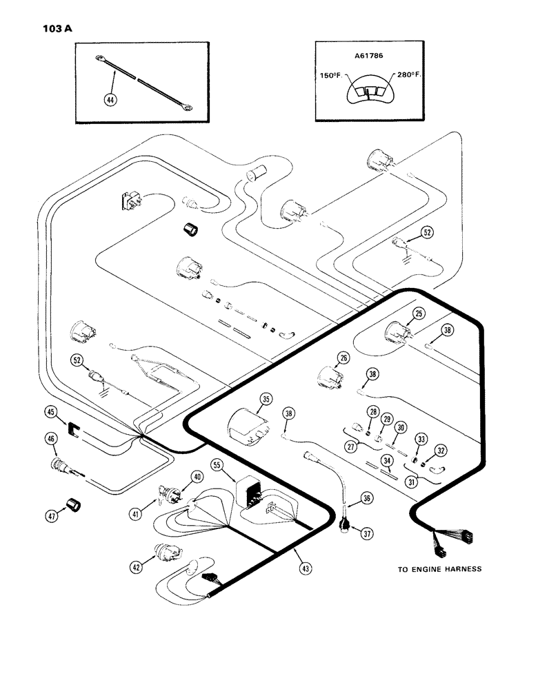 Схема запчастей Case IH 870 - (103A) - INSTRUMENTS AND WIRING, (301B) SPARK IGNITION ENGINE (04) - ELECTRICAL SYSTEMS