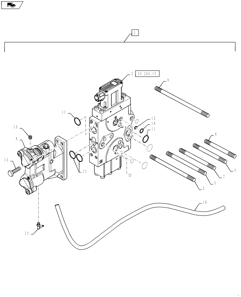 Схема запчастей Case IH QUADTRAC 550 - (88.035.01) - DIA KIT - ADDITIONAL (+1) EHR VALVE (88) - ACCESSORIES