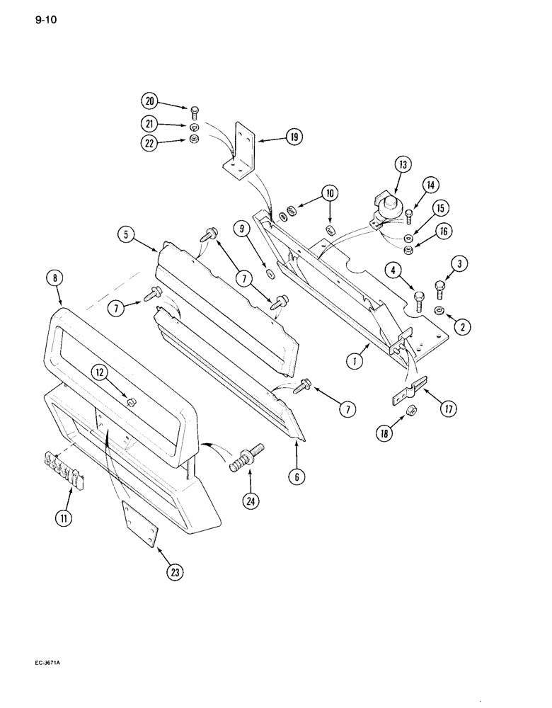 Схема запчастей Case IH 995 - (9-010) - RADIATOR GRILLE (09) - CHASSIS/ATTACHMENTS