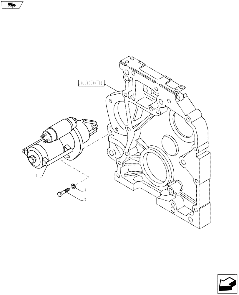 Схема запчастей Case IH FARMALL 75A - (55.201.01[02]) - STARTER MOTOR (55) - ELECTRICAL SYSTEMS