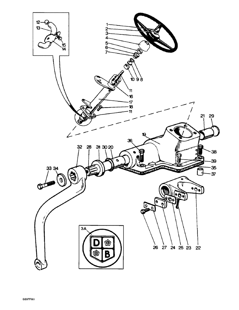 Схема запчастей Case IH 885N - (5-02) - STEERING COLUMN AND BOX, 885, 885G, 885H AND 885N TRACTORS (05) - STEERING