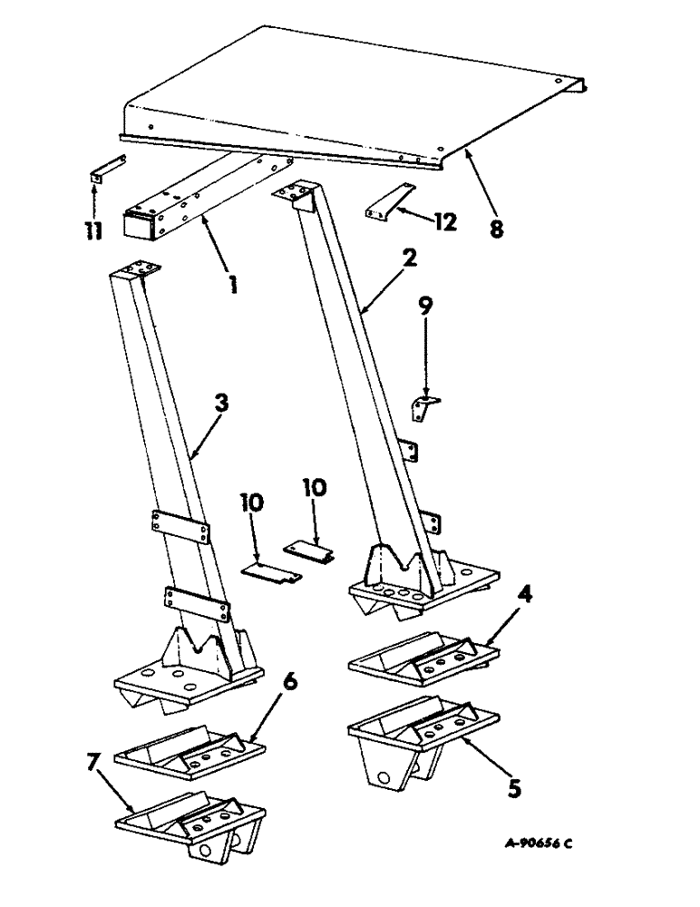 Схема запчастей Case IH 21026 - (01-03) - PARTS ACCESSORIES AND ATTACHMENTS, PROTECTIVE FRAME Accessories & Attachments / Miscellaneous