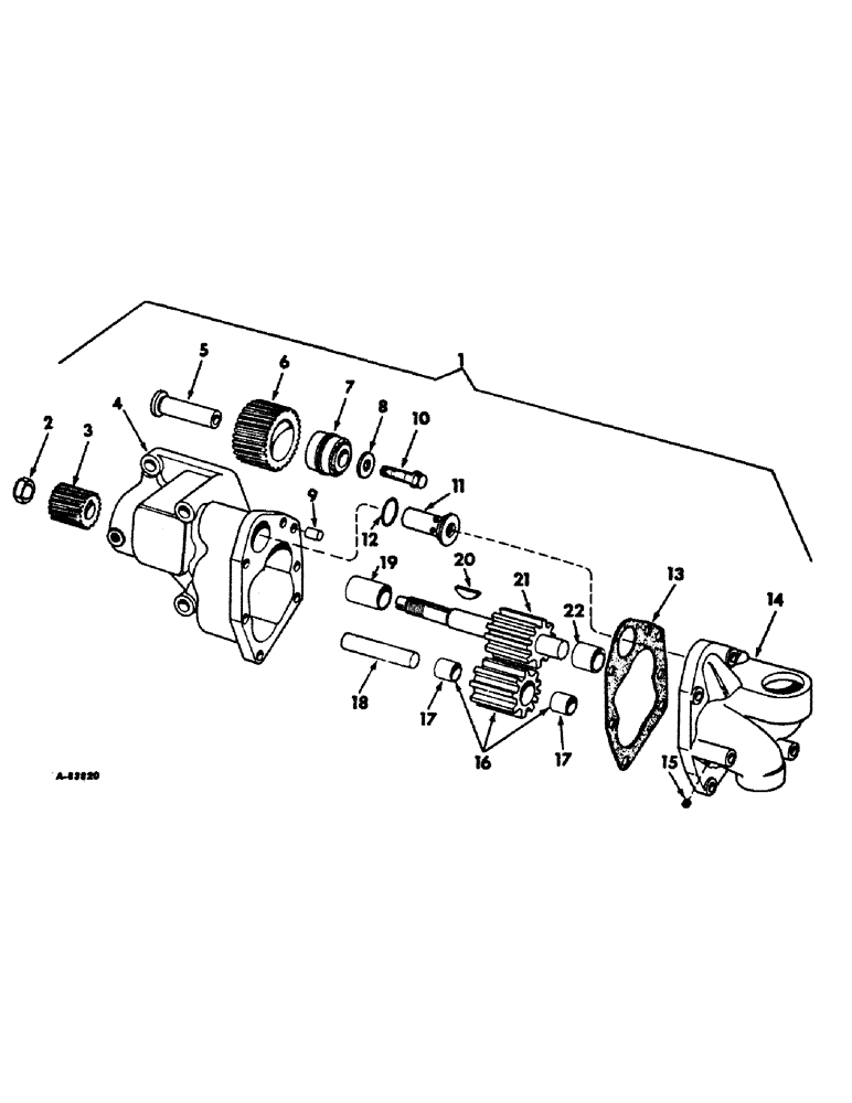 Схема запчастей Case IH 1206 - (D-08) - DIESEL ENGINES, LUBRICATING OIL PUMP (01) - ENGINE