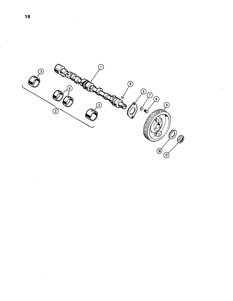 Схема запчастей Case IH 201 - (18) - CAMSHAFT 