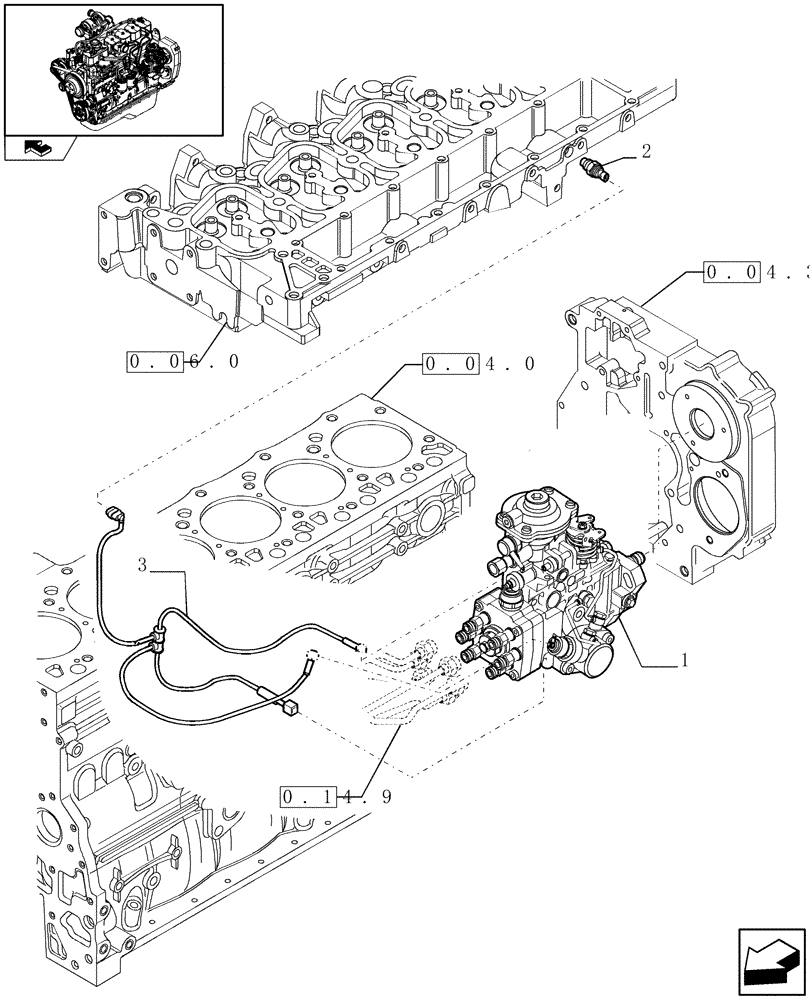 Схема запчастей Case IH F4GE9684B J600 - (0.14.0[01]) - INJECTION PUMP (2856112) 