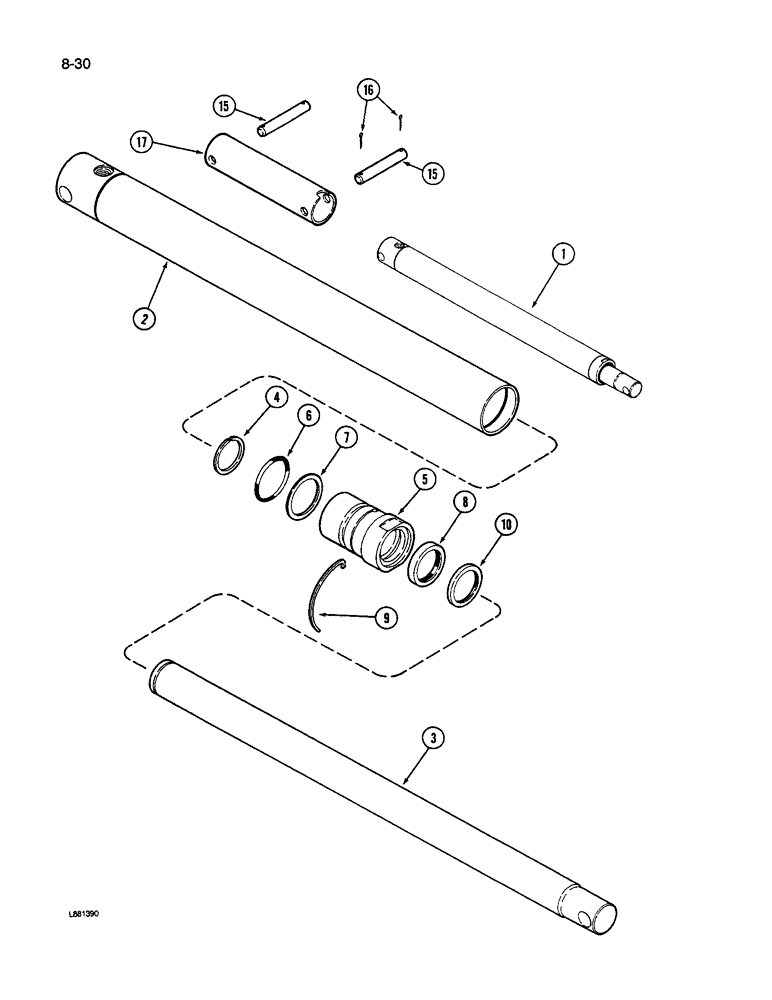 Схема запчастей Case IH 1640 - (8-30) - HEADER LIFT CYLINDER (07) - HYDRAULICS