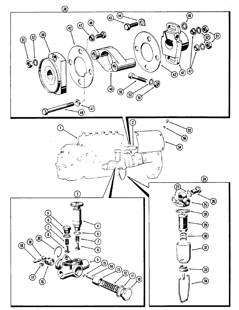 Схема запчастей Case IH 2870 - (068) - FUEL INJECTION PUMP ASSEMBLY, 674 CUBIC INCH DIESEL ENGINE (03) - FUEL SYSTEM