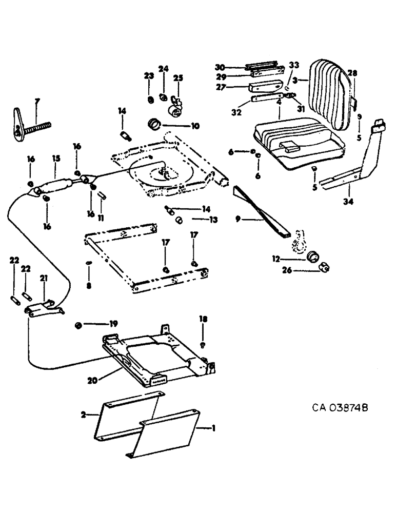 Схема запчастей Case IH 4586 - (13-17) - CAB AND SUPERSTRUCTURE, DELUXE SEAT AND SUPPORTS (05) - SUPERSTRUCTURE