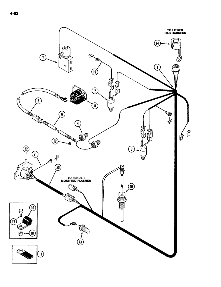 Схема запчастей Case IH 2094 - (4-062) - TRANSMISSION HARNESS (04) - ELECTRICAL SYSTEMS