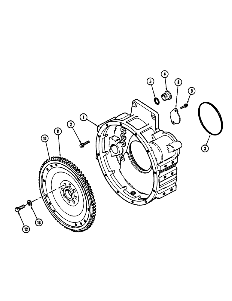 Схема запчастей Case IH 9130 - (04-26) - FLYWHEEL AND HOUSING, 6TA-830 ENGINE (04) - Drive Train