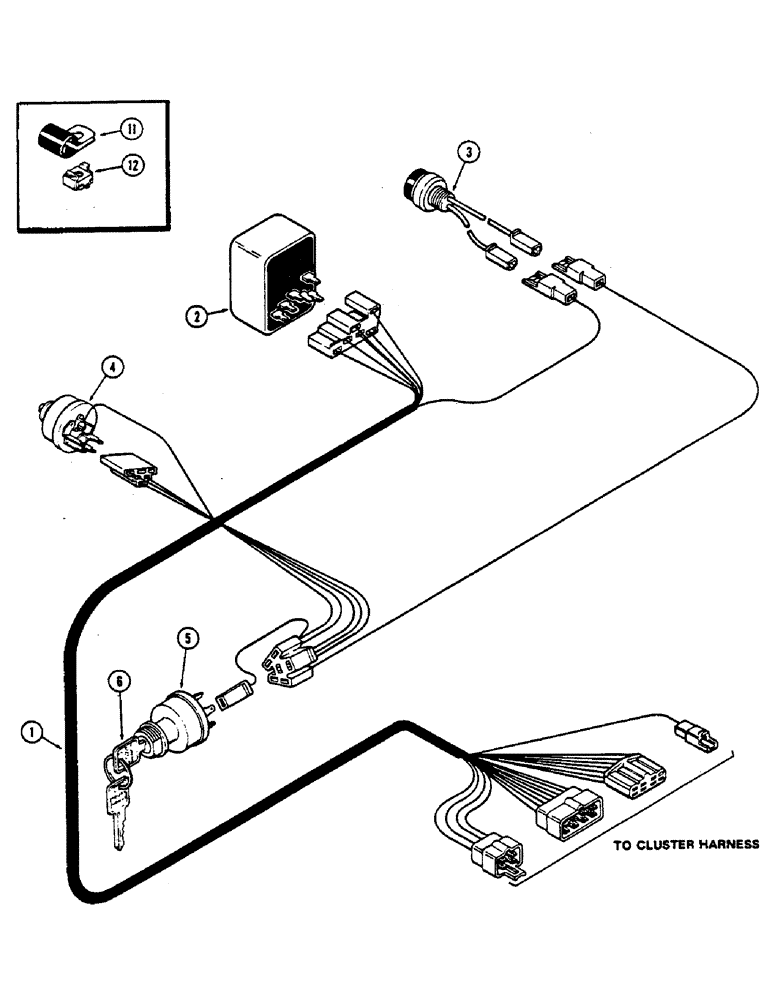 Схема запчастей Case IH 2390 - (4-070) - CONSOLE HARNESS, P.I.N. 8841101 AND AFTER (04) - ELECTRICAL SYSTEMS