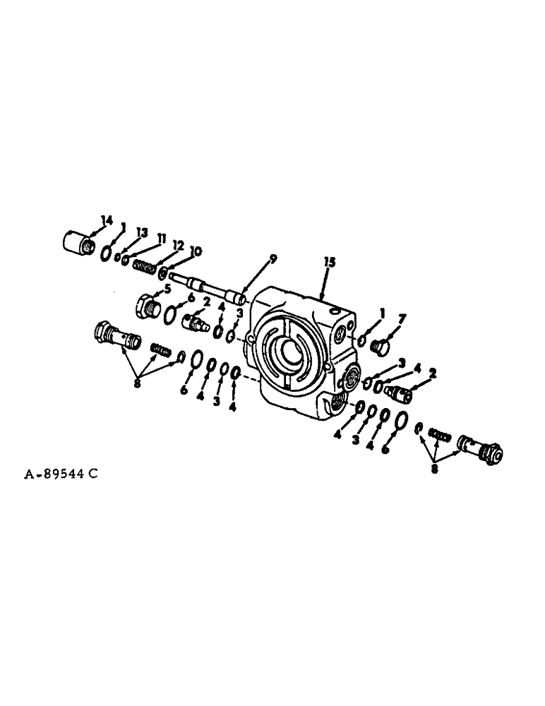 Схема запчастей Case IH HYDRO 70 - (07-22) - DRIVE TRAIN, CENTER SECTION BODY AND RELATED PARTS, 666, 70 AND 86 HYDROSTATIC DRIVE TRACTORS (04) - Drive Train