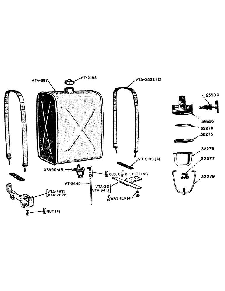 Схема запчастей Case IH VAI-SERIES - (024) - MAIN FUEL TANK (03) - FUEL SYSTEM