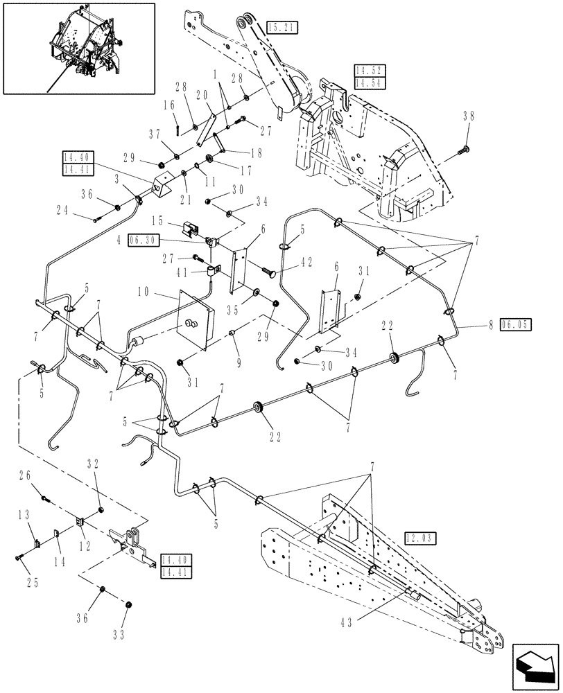 Схема запчастей Case IH RBX453 - (06.01) - ELECTRONICS, NET-TWINE, STUFFER-FEEDER (06) - ELECTRICAL SYSTEMS