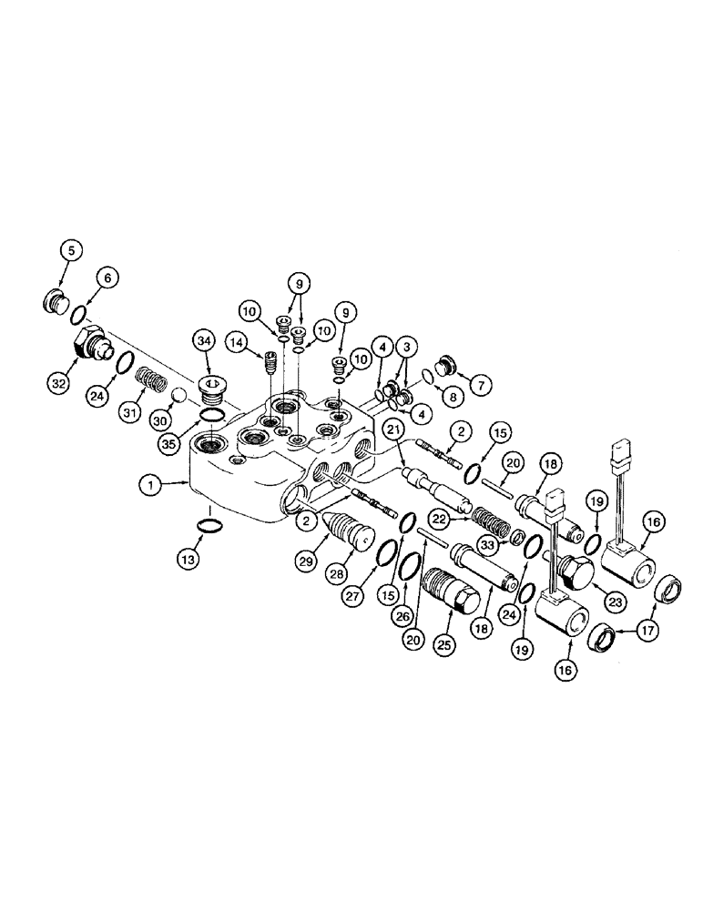 Схема запчастей Case IH 8920 - (8-036) - HITCH CONTROL VALVE (08) - HYDRAULICS