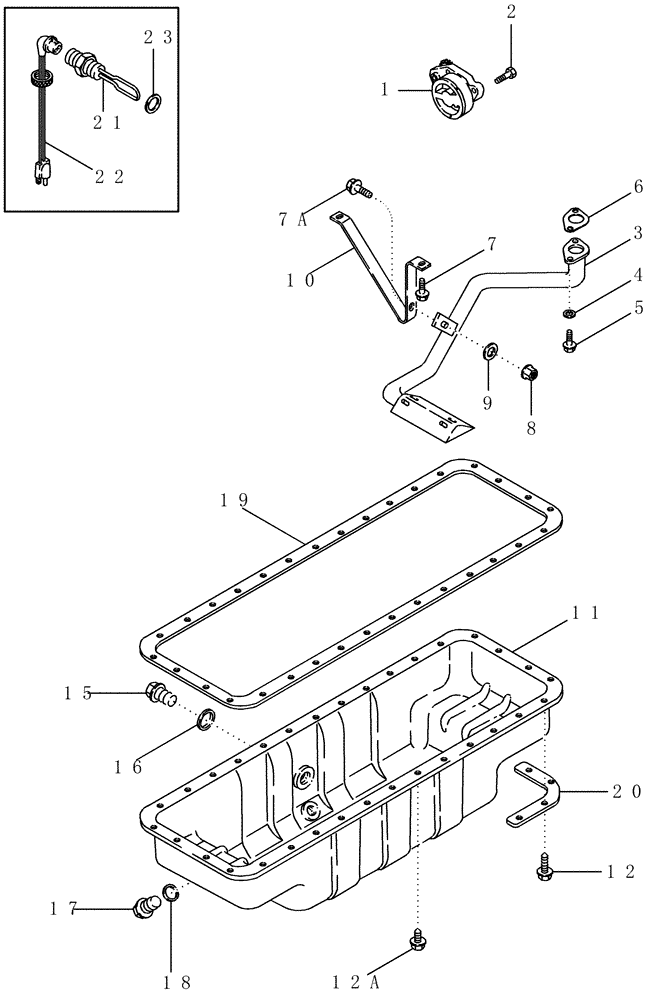 Схема запчастей Case IH CPX620 - (02-20) - OIL PUMP AND OIL PAN - BSN Y6T011701 (01) - ENGINE