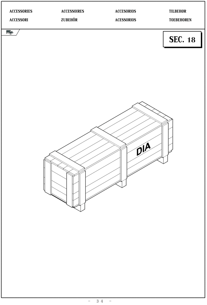 Схема запчастей Case IH LBX332P - (18.00[01]) - PICTORIAL OVERVIEW 1/1 - DIAS (18) - ACCESSORIES