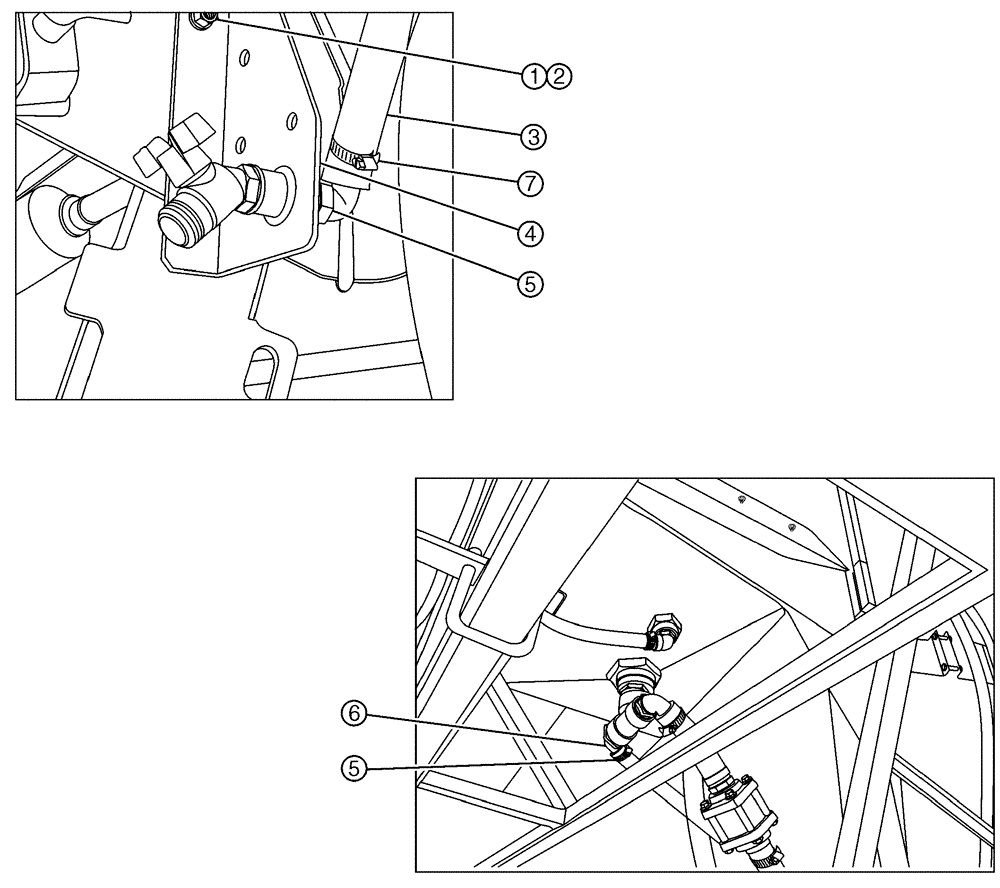 Схема запчастей Case IH 3185 - (11-006) - LOWER SPIGOT PACKAGE - FRESH WATER Options