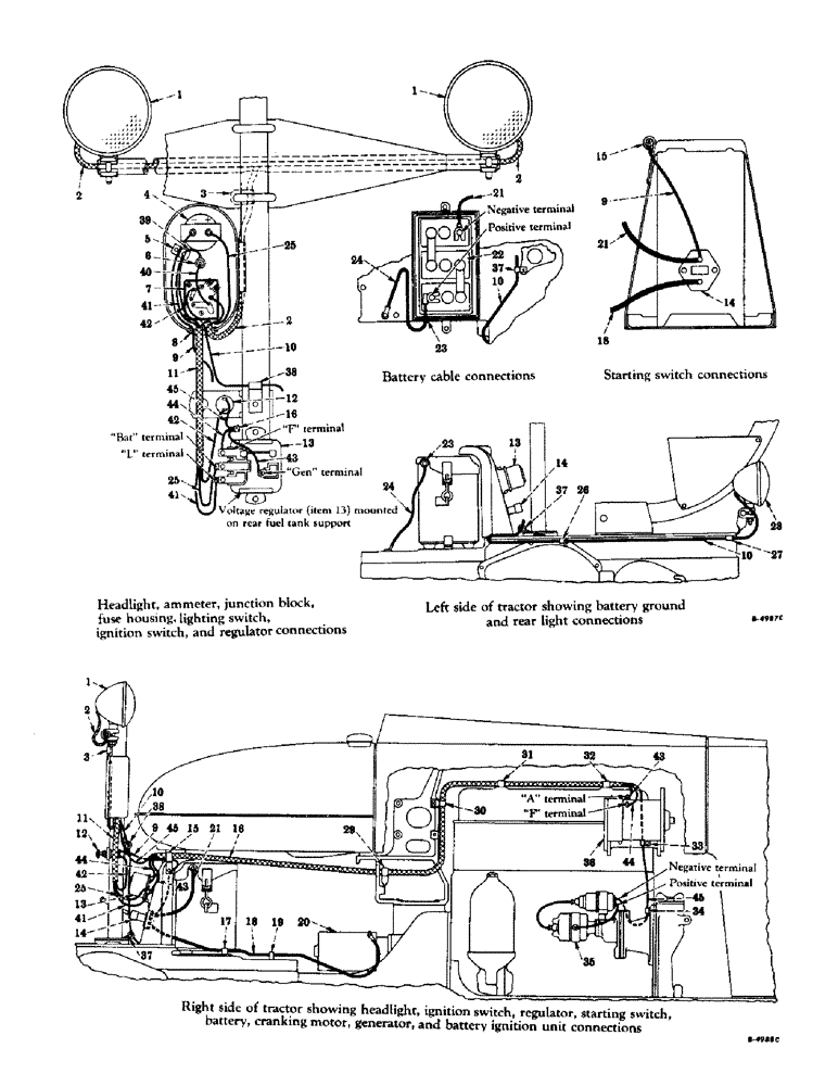 Схема запчастей Case IH SUPER M-TA - (130) - ELECTRICAL SYSTEM, CARBURETED ENGINE, ELECTRICAL STARTING AND LIGHTING, BATTERY IGNITION (06) - ELECTRICAL SYSTEMS