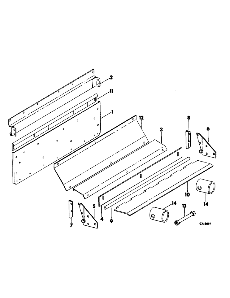 Схема запчастей Case IH 815 - (A-16) - FEEDERS AND RELATED PARTS, SEPARATOR FEEDER ADAPTER PARTS, 815 & 915 COMBINES (60) - PRODUCT FEEDING