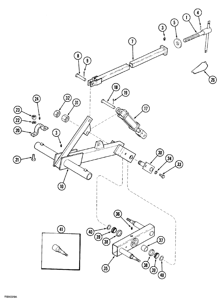 Схема запчастей Case IH 5700 - (9-086) - WING FRAME AXLES AND DEPTH CONTROL, LEVEL LIFT MODELS, DOUBLE FOLD SECONDARY WING (18) - MISCELLANEOUS