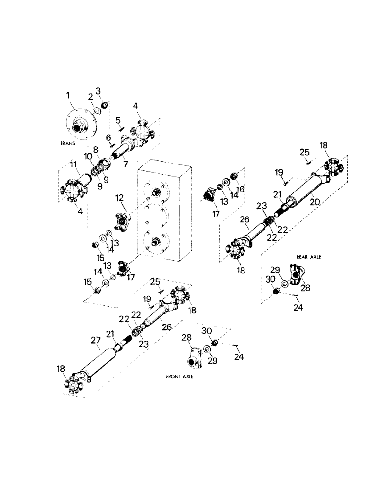 Схема запчастей Case IH ST210 - (04-25) - ST 210 DRIVESHAFT (04) - Drive Train