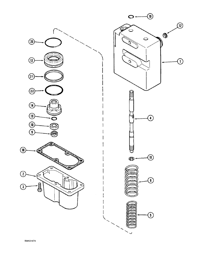 Схема запчастей Case IH 2144 - (7-08) - MASTER BRAKE CONTROL VALVE ASSEMBLY (5.1) - BRAKES