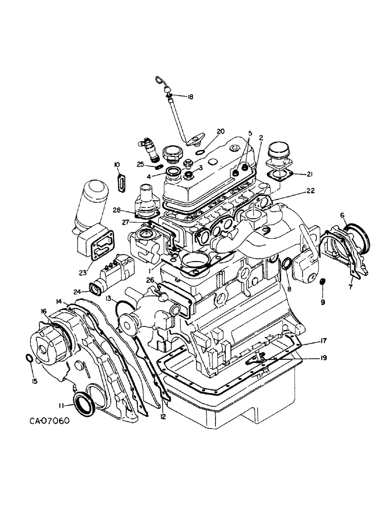 Схема запчастей Case IH 274 - (12-01) - POWER, DIESEL ENGINE, NISSAN, ENGINE OVERHAUL PACKAGE Power