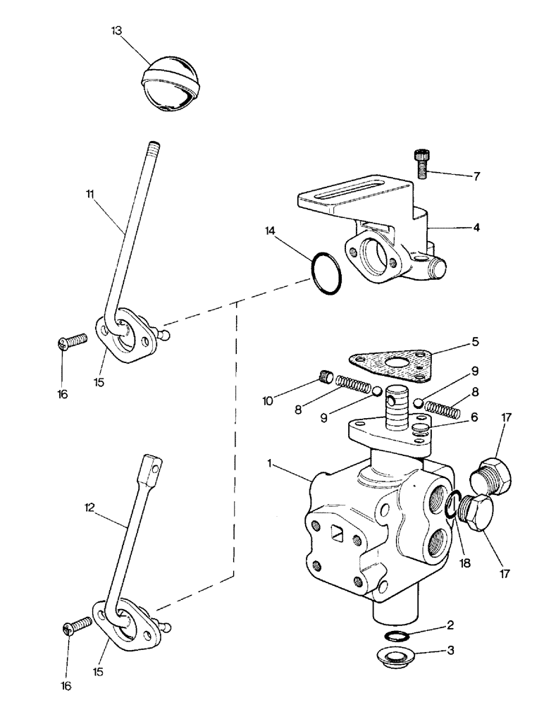 Схема запчастей Case IH 996 - (E15-1) - SELECTAMATIC HYDRAULIC SYSTEM, THREE-WAY SELECTOR VALVE (07) - HYDRAULIC SYSTEM