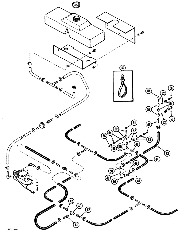 Схема запчастей Case IH 1844 - (9A-142) - DRUM CHAIN OILER (14) - WATER SYSTEM